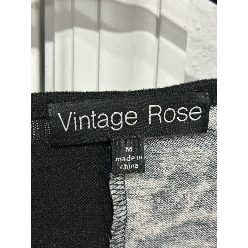 Vintage Rose Leopard Print Rhinestone Knot Top Size M Statement 90s Minimalism - Picture 6 of 10